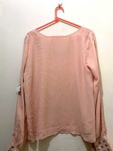 Peach Blouse Studded cold shoulder bust 36 L-23