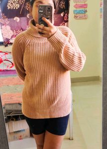 Ribbed Turtle Neck Pullover