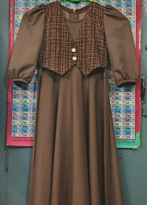 Vintage Inspired Brown Dress