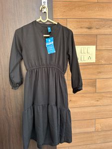 Elegant Black Tiered Dress