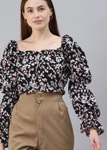 Floral Print Crop Top