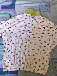 Retro Graphic Print Polo Shirt