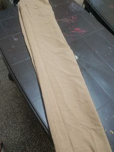 Beige Wide Leg Trousers