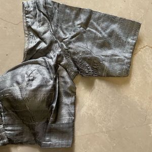 Metallic Silver Blouse