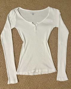 white long sleeve top