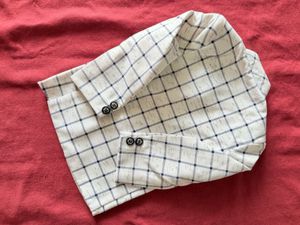 Boys Checkered Blazer