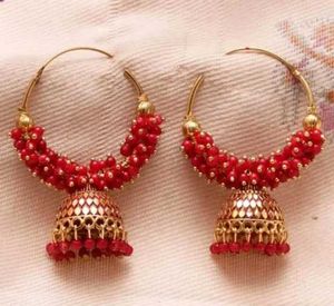 5 Pair Of Pearl Jhumka Earrings