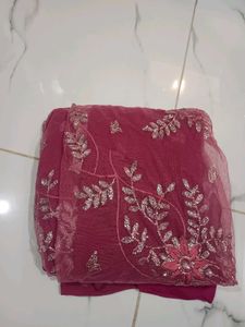 Peach Heavy Saree