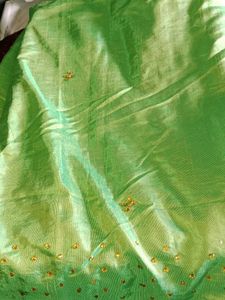 Parrot Green 💚 Saree