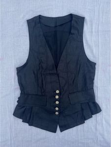 Structured Black Vest