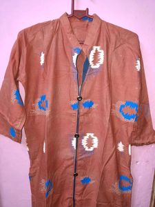 Brown Patterned Kurta