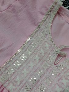 Pink Top with Lace Detail