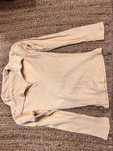 Ribbed Knit Polo Bodysuit