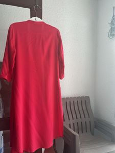 Red Pleated Kurti