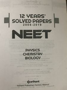 12 Years NEET Solved Papers