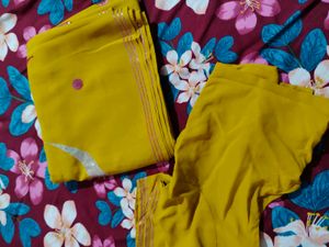 Yellow Sequin Saree