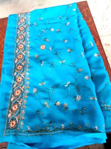 Price Dropped Embroided Saree