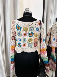 Multicoloured Crochet Top
