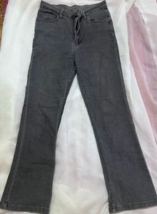 Grey Flared Jeans