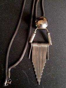 Black Tone Fringe Necklace