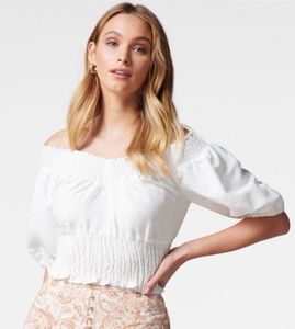Forever New SIENNA SHIRREDBARDOT TOP
