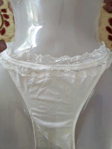 Calvin Klein White Lace Trim Panties