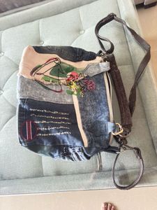 Denim Patchwork Handbag