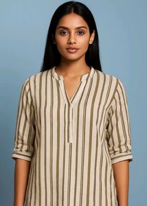 Striped Button-Up Top