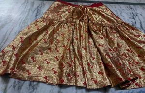 Red &amp; Gold gharara ( free size)