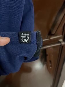 Lee Men Ink Blue Polo Neck T Shirt