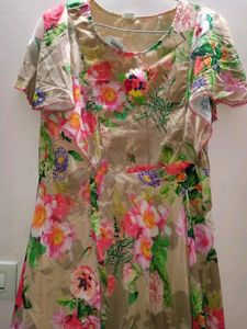 Floral Maxi Dress With Cancan