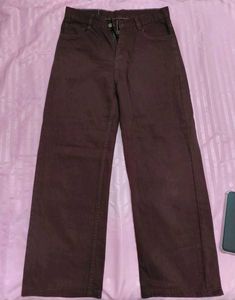 Brown straight jeans