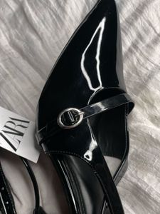 Zara slingback buckle heels