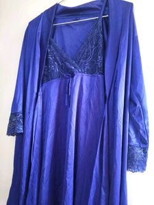 Blue Lace Lingerie Nightgown
