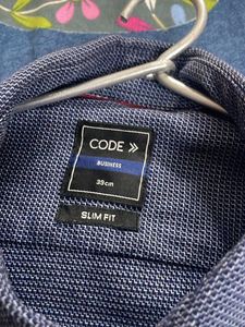 Navy blue Formal Shirt By Code from Westside