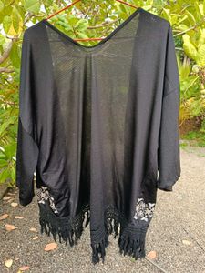 Black shrug With Embroidered Design