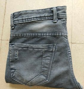 Gray Wash Denim Jeans