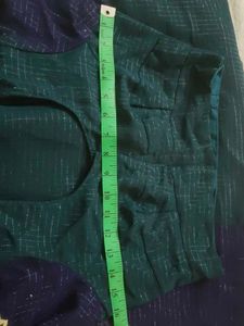 Elegant Embroidered Saree dark green