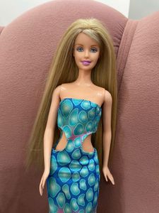 Barbie Doll in Blue Dress