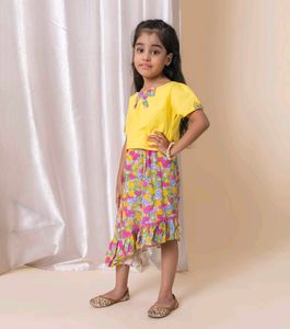 Skirt And Top Set💛 1 To 8years
