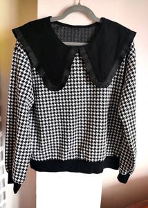 Korean Style Collared Sweatshirt