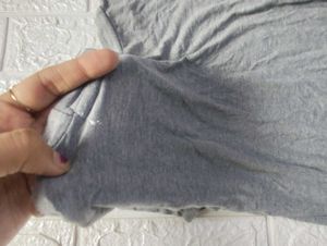 Gray Split-Front Maxi Tee Dress