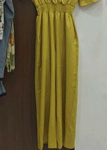 Mustard V-Neck Jumpsuit