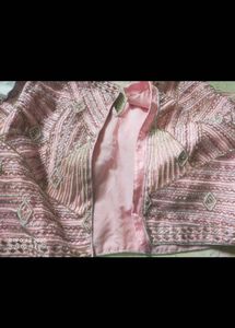 Cut Dana &amp; Moti Work Heavy Pink Embellished Blouse