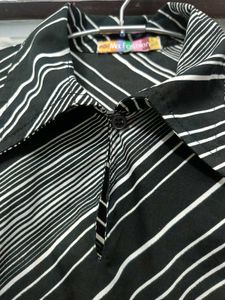 Striped Black &amp; White Top