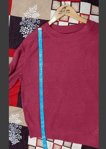 Burgundy Knit Sweater