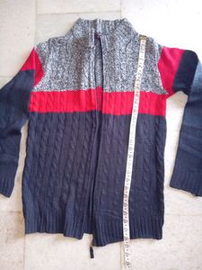 Colourblock MEN&#39;S Sweater With Zipper