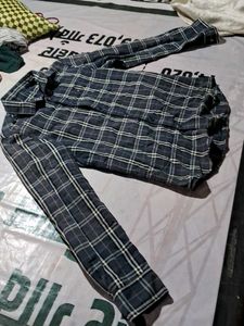Blue Plaid Button-Down Shirt
