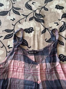 Pink & Blue Plaid Dress