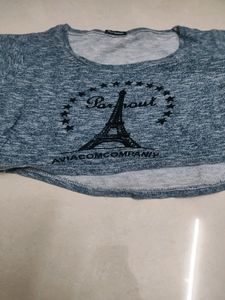 Paris Eiffel Tower Cropped Sweatshirt